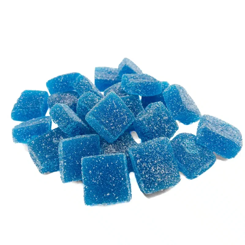 🍬 10 Gummies THC 25mg / CBD 25mg Blue Razz Mattaz Space Gummiz